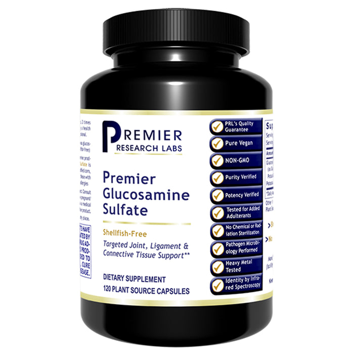 Glucosamine Sulfate, Premier Dietary Supplement Targeted Joint, Ligament and Connective Tissue Support Shellfish-Free