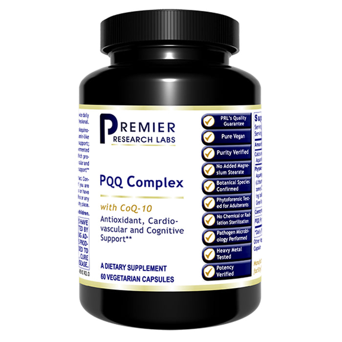 PQQ Complex with CoQ10 Dietary Supplement Premier Antioxidant, Nerve and Cognitive Support