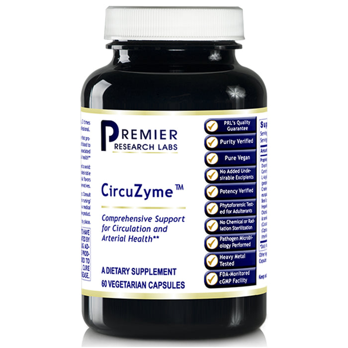 CircuZyme™ Dietary Supplement Nutraceutical Circulation Formula Comprehensive Support for Circulation and Associated Nerve, Heart and Arterial Health