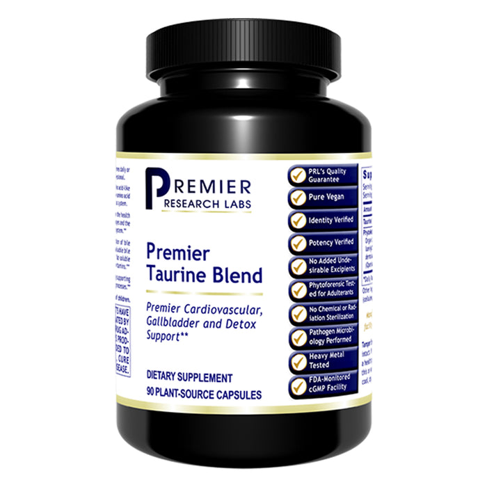 Taurine Blend, Premier Dietary Supplement Taurine Support Formula Premier Cardiovascular, Gallbladder and Detoxification Support