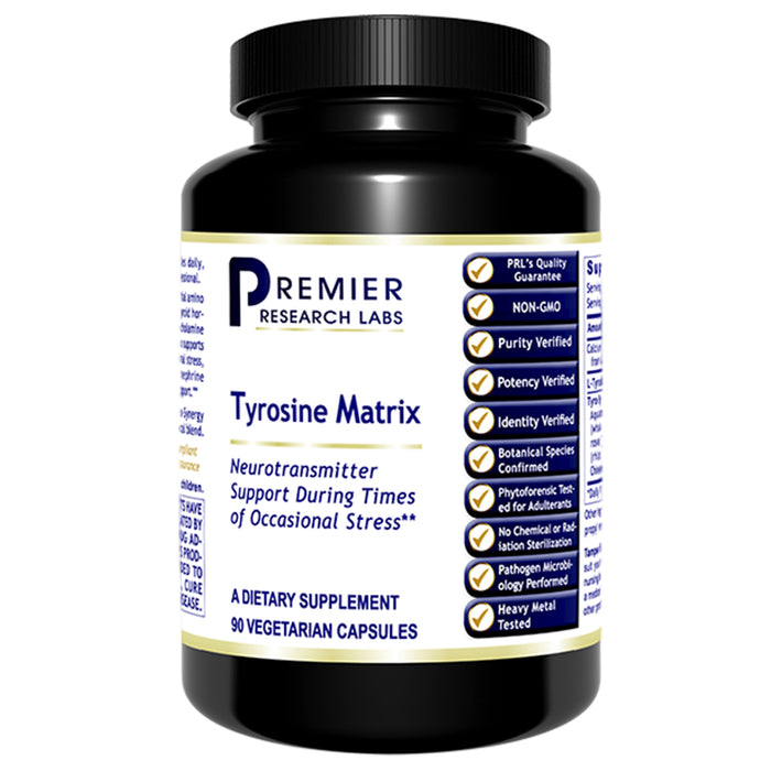 Tyrosine Matrix Dietary Supplement Features Tyrosine, an Essential Amino Acid Neurotransmitter Support During Times of Occasional Stress