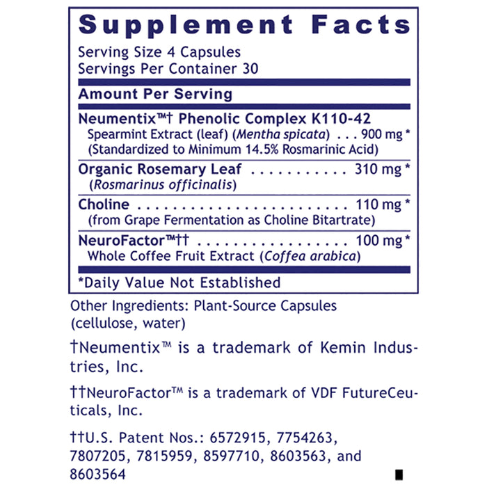 CogniTropic™ (120 caps)  Dietary Supplement Brain, Memory, Mood and Attention Support