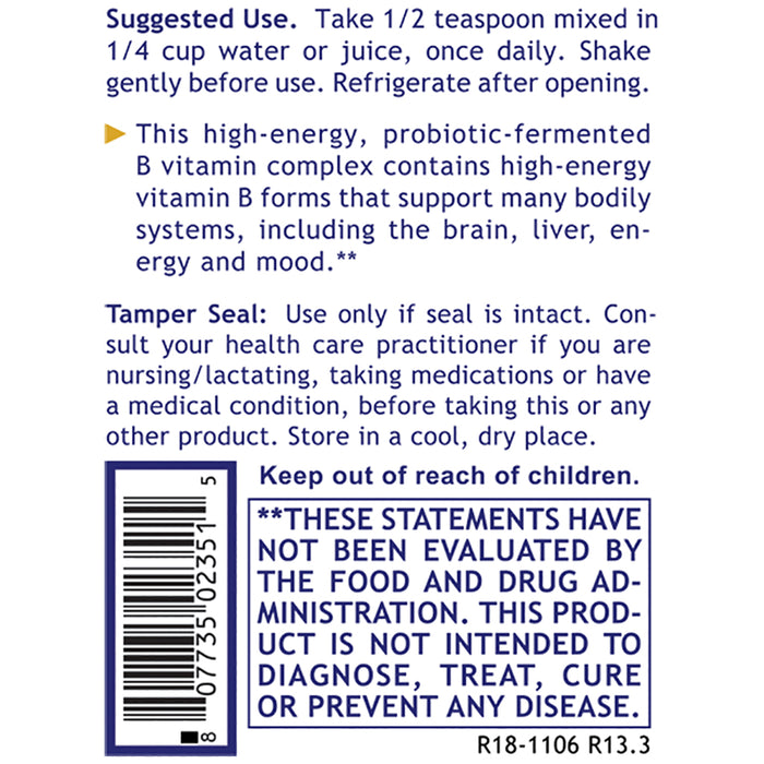 Max B-ND™  Dietary Supplement Probiotic-Fermented Vitamin B Complex Formula Dynamic Liver, Brain, Energy and Mood Support