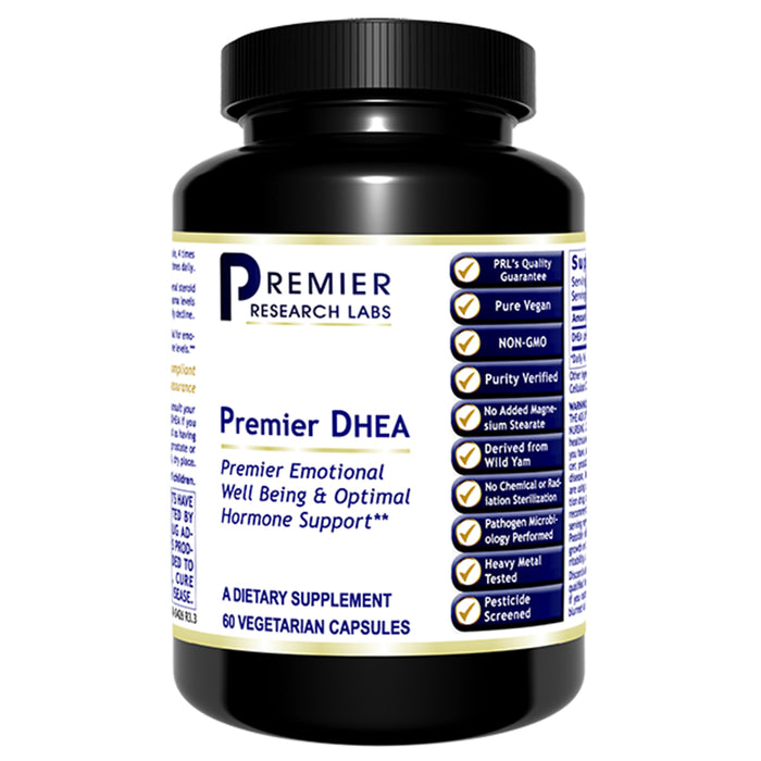 DHEA, Premier Dietary Supplement DHEA (25 mg; Synthesized from Wild Yam) Premier Aging, Mood Balance, and Hormone Support