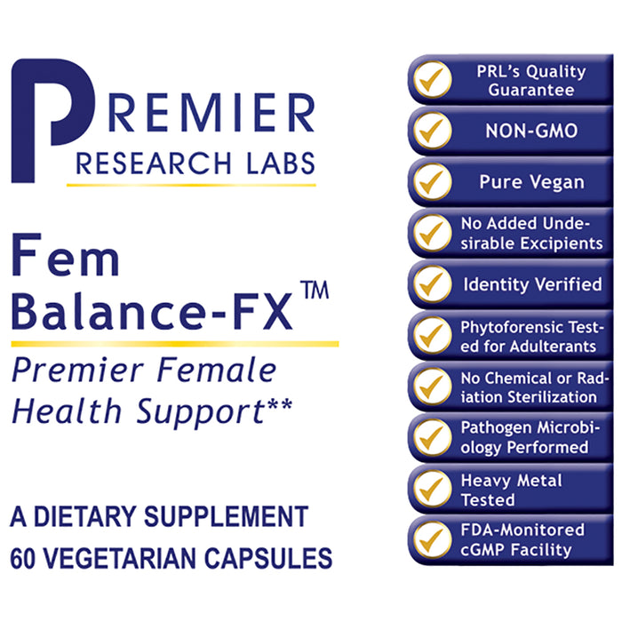 Fem Balance-FX™  Dietary Supplement Comprehensive Female Formula Premier Female Health Support