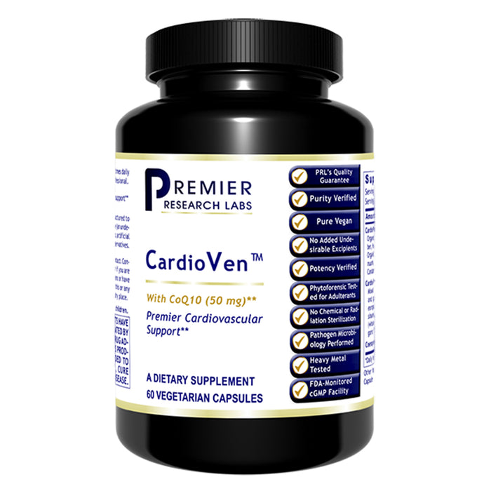 CardioVen™ Dietary Supplement Premier Botanical Complex With Fermented CoQ-10 (50 mg; Trans Isomer Form) Premier Cardiovascular Support