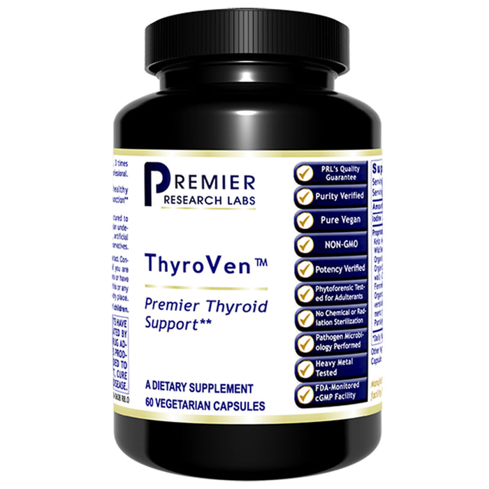 ThyroVen™ Dietary Supplement Nutraceutical Thyroid Formula with Natural Iodine Premier Thyroid Support