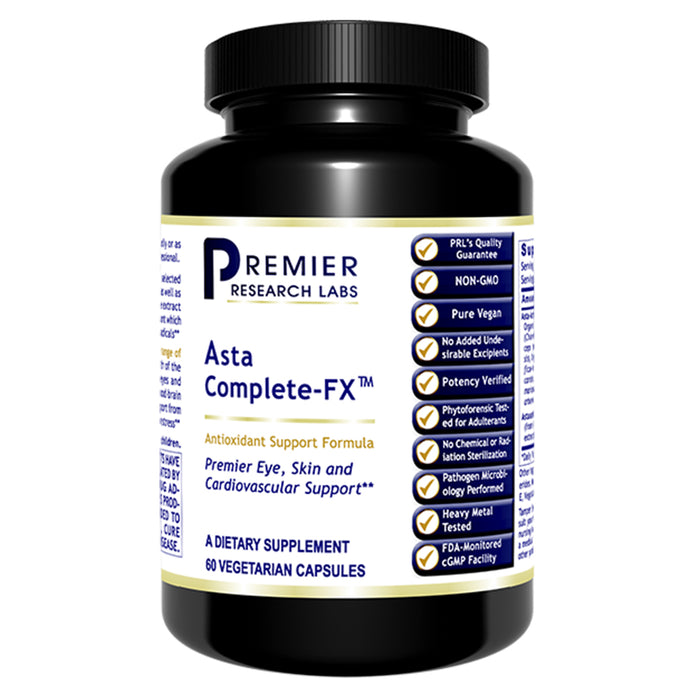 Asta Complete-FX Dietary Supplement Potent Antioxidant Formula with Algae-Based Astaxanthin Premier Eye, Skin and Cardiovascular Support