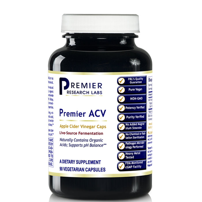 ACV, Premier (90 Caps) Dietary Supplement Apple Cider Vinegar Caps Live-Source Fermentation