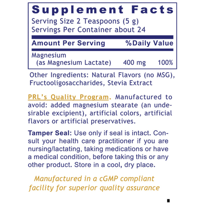 Magnesium, Premier  Dietary Supplement Magnesium Lactate Powder Highly Absorbable Source of Magnesium