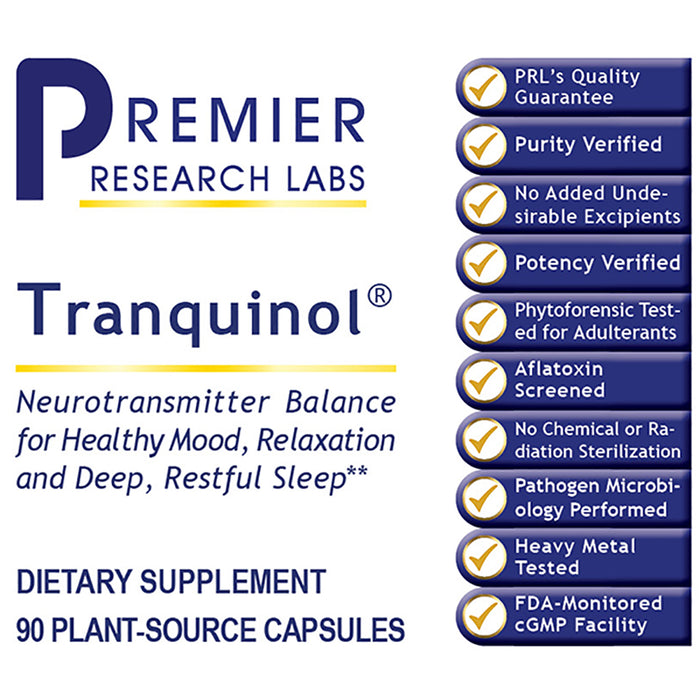 Tranquinol®  Dietary Supplement New Formula Neurotransmitter Balance for Healthy Mood, Relaxation and Deep, Restful Sleep