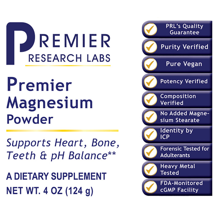 Magnesium, Premier  Dietary Supplement Magnesium Lactate Powder Highly Absorbable Source of Magnesium