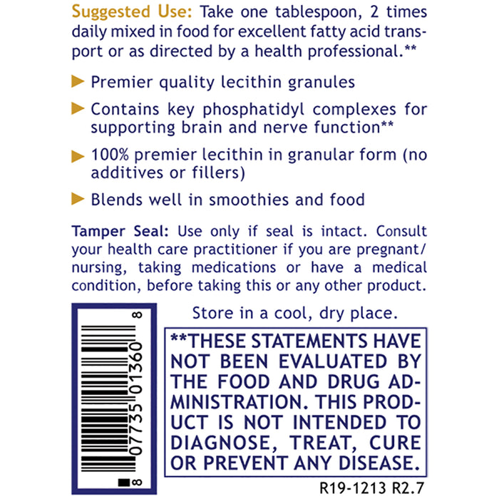 Lecithin Granules, Premier  Dietary Supplement with Phosphatidyl Complexes Premier Nerve and Brain Support; Fat Emulsifier
