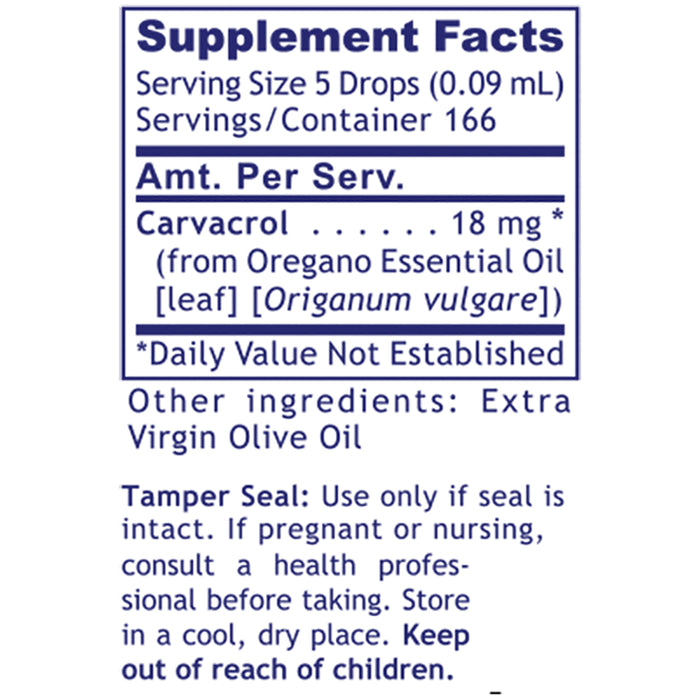 Oregano Oil, Premier  Dietary Supplement European Essential Oil of Oregano Traditionally Used for Great Health Support