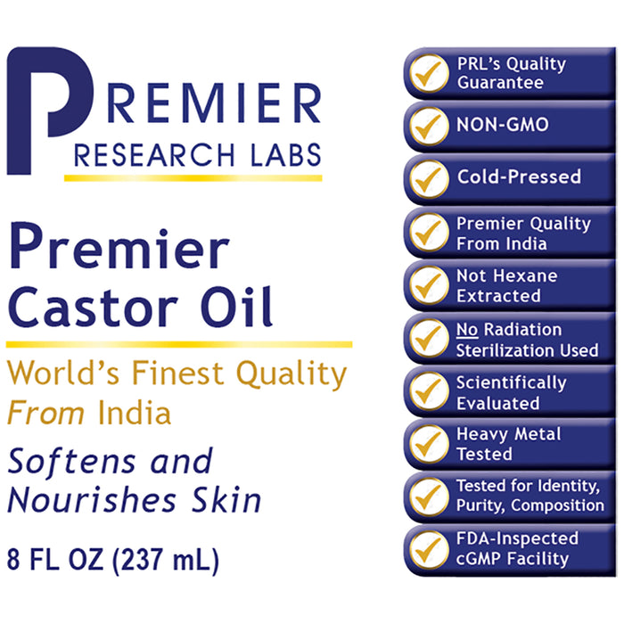 Castor Oil, Premier  The Cleansing Secret of the Ancients The World's Finest Quality Castor Oil from India