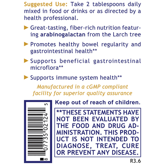 Galactan™  Dietary Supplement Fiber Rich Arabinogalactan Immune Supporting Fiber and Gastrointestinal Support