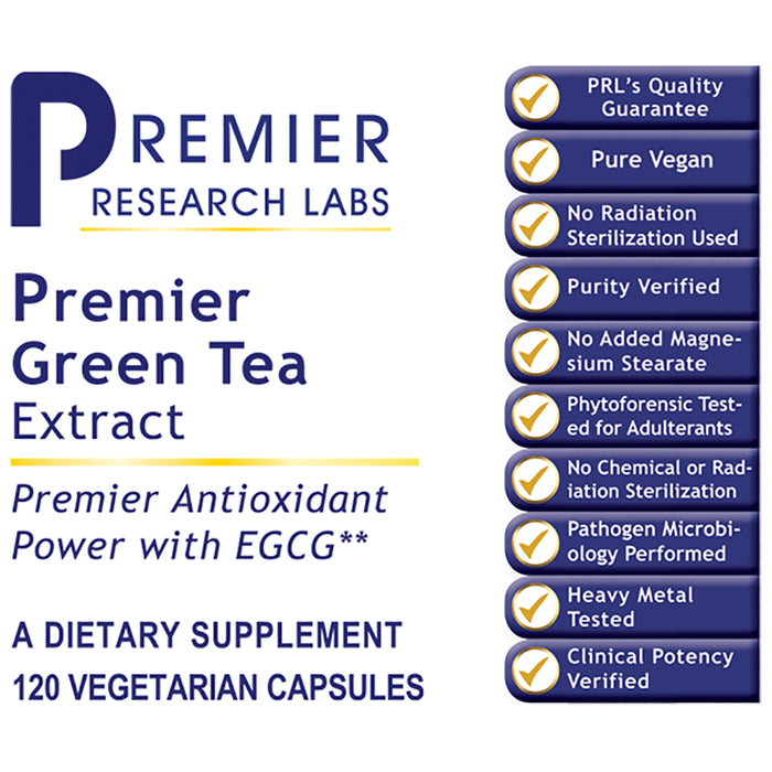 Green Tea Extract, Premier  Contains EGCG Supports weight management Promotes cardiovascular health