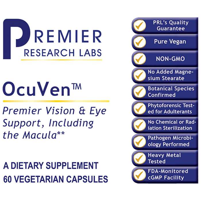 OcuVen™  Dietary Supplement Premier Vision and Eye Support, Including the Macula Featuring Lutein and Zeaxanthin