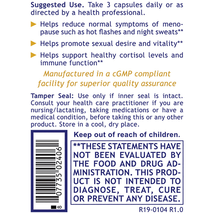 Radiant Woman (90 Caps)  Dietary Supplement  Advanced Menopause Support Promotes Women's Vitality, Including Sexual Desire
