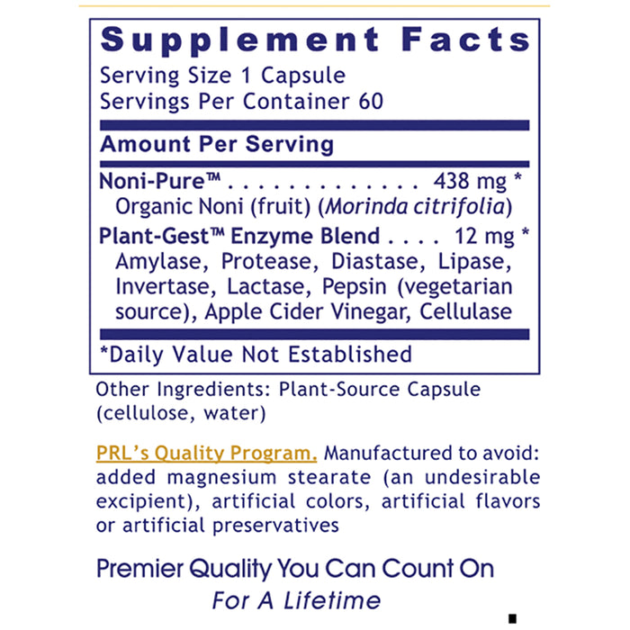 Noni, Premier  Dietary Supplement Morinda Citrifolia Formula Premier Health and Wellness Support