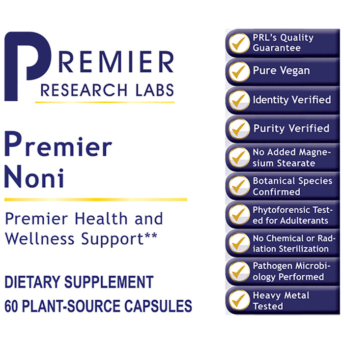 Noni, Premier  Dietary Supplement Morinda Citrifolia Formula Premier Health and Wellness Support