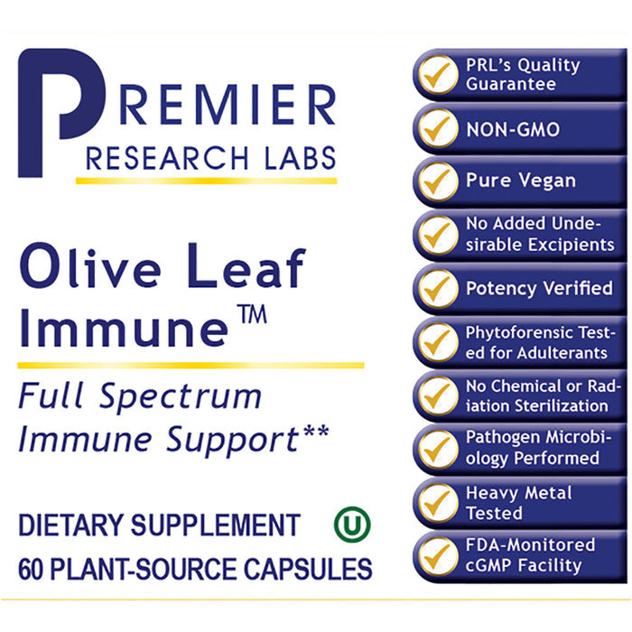 Olive Leaf Immune™  Dietary Supplement Olive Leaf Extract Formula Min. 20% Oleuropein