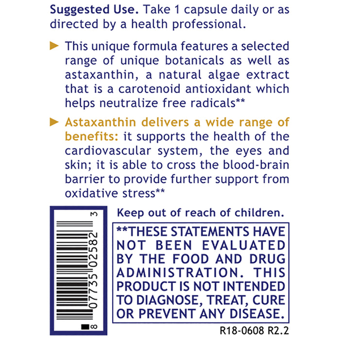 Asta Complete-FX  Dietary Supplement Potent Antioxidant Formula with Algae-Based Astaxanthin  Premier Eye, Skin and Cardiovascular Support