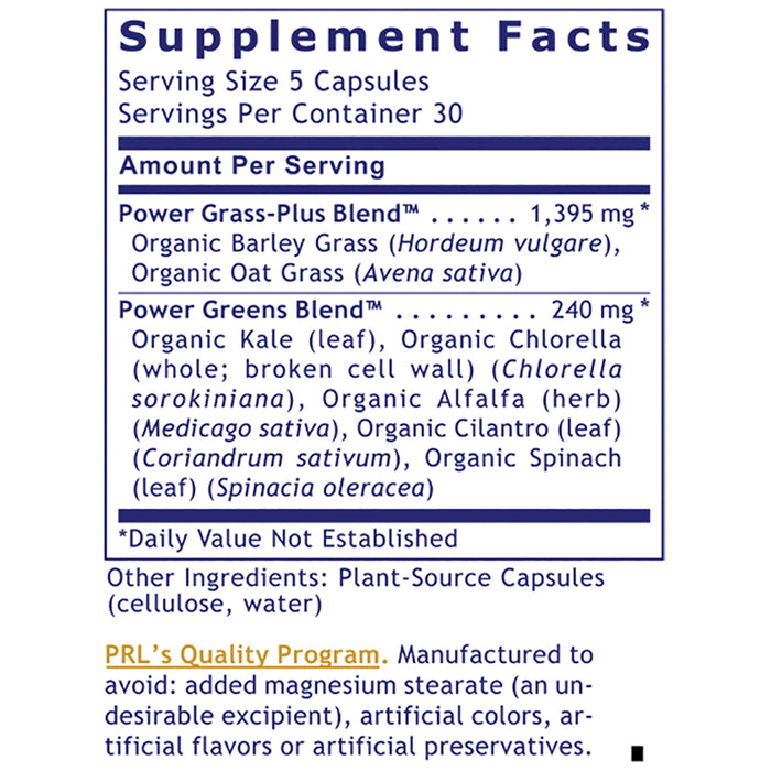 Greens, Premier (Caps)  Dietary Supplement Super Nutrition Greens Formula with Power Grass-Plus Blend Premier Health and Wellness Support