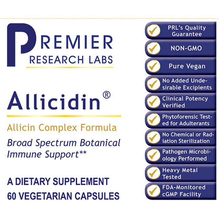 Allicidin®  Dietary Supplement Allicin and Bear Garlic Formula Premier, Broad Spectrum Immune Support