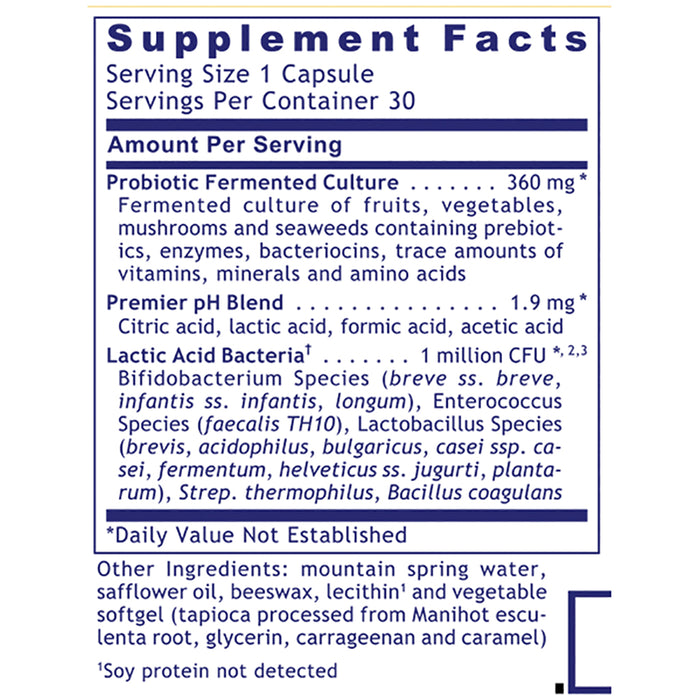 Probiotic 30 Caps, Premier  Dietary Supplement Full Spectrum, Beneficial Flora for Gastrointestinal Health Non-Dairy Base (milk-free)