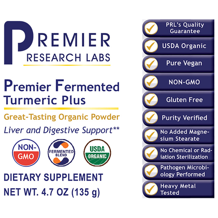 Fermented Turmeric Plus, Premier  Dietary Supplement  Highly Absorbable Probiotic-Fermented Blend