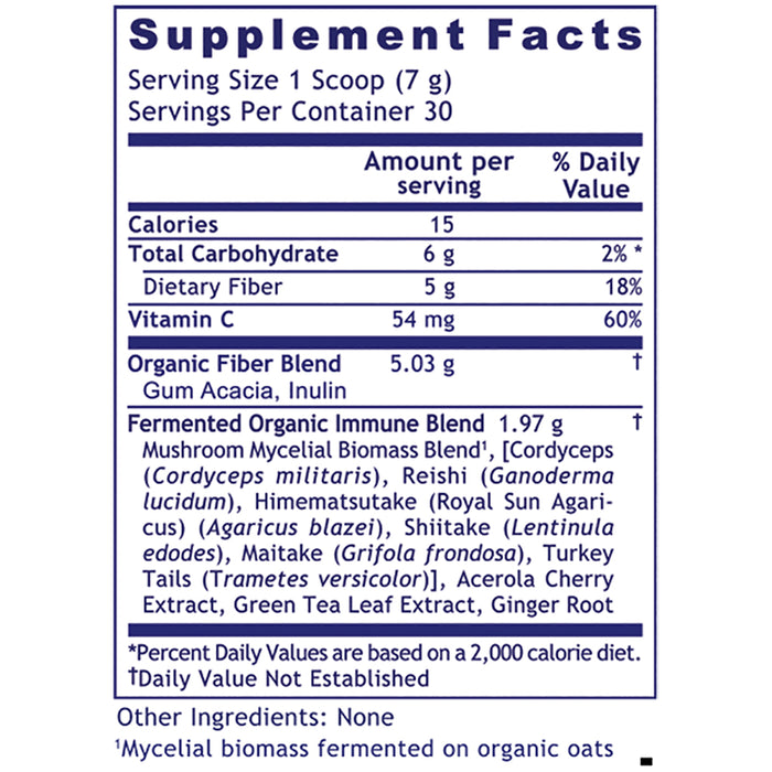 Fermented Mushroom Blend, Premier  Dietary Supplement  With Prebiotic Fiber Supports Healthy Intestinal & Immune Support